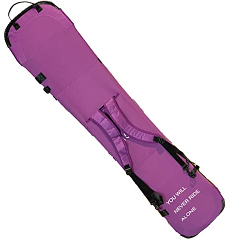 WEALTHY73 Tragbare Snowboardtasche Singleboard-Schutzhülle Multifunktions-Aufbewahrungstasche Snowboardtasche Skiausrüstung Verschleißfester Gummi,Purple,150CM