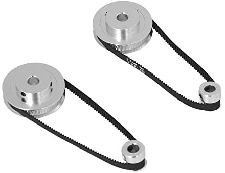Zahnriemen-Set, Zahnriemensatz und rutschfester Riemen, 20 Zähne, 60 Zähne, für Zahnräder, Bohrung von 8 mm