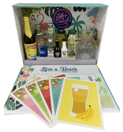 Bar in the Box - Life's a Beach - Your own personal bar experience - Includes the ingredients you need to create 5 tropical drinks at home!