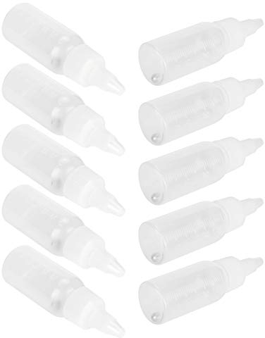 Dioche Leere Airbrush Flaschen, 30 ml leere Farbflasche, Spritzpigment Gewürzbehälter, Paint Mixing Bottle mit Skala für Öl, Essig, Soßen