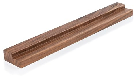 MÖNKE Vinyl-Schallplattenregal - Präsentieren Sie Ihre aktuellen oder bevorzugten Schallplatten elegant an der Wand - Passt für eine Schallplatte jeder Größe (Walnuss)