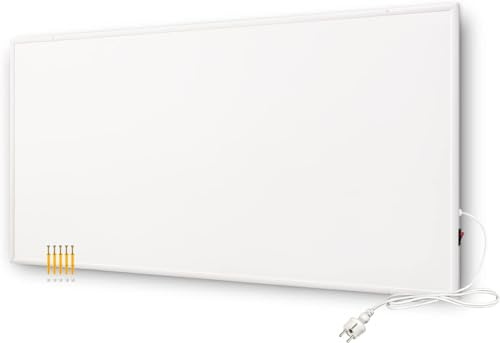 EVOKOR Infrarotheizung 700W, Infrarot Heizung Heizplatte Heizkörper Heizpaneel, Infarotheizkoerper Wandmontage mit Überhitzungsschutz, Wandheizung Elektrisch, Elektroheizung Energiesparend (700W)