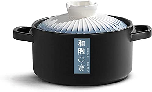 Ceramic Casserole Earthen Pot Household Clay Cooking Pots, Casserole Dish, Japanese Household Soup Pot, 2.5L/3.4L, Easy to Clean, Ideal for Classic Cooking Clay