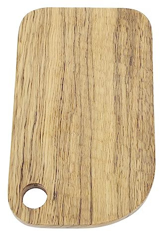 Holzschneidebrett mit Loch Zum Aufhängen, Holzschneidebrett Brot, Pizza, Gemüse, Obst, Käse, Servieren, Zebraholz, Rechteckig (Klein)