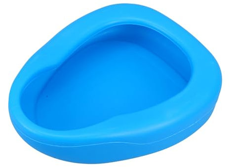 PLAFOPE Kunststoff Bettpfannensitz Bettpfanne Für Ältere Patienten Blau Ergonomisch Glatt Leicht Zu Reinigen Pflegenutzung Zu Hause Und Klinik