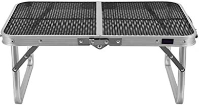 Outdoor Klapptisch Campingtisch mit Metallgitter-Oberfläche für Picknick, Hof, Strand, tragbarer und stabiler faltbarer Tisch für den Garten