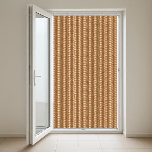 Generico (Tenda Antimosche Pon Pon -Antirumore- Divisorio per Porte Telaio in PVC Viti Incluse (RUGGINE, 100X220)
