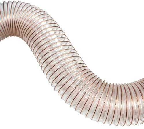 UpGBRF Absaugschlauch Transparent Flexibler Industrie-Lüftungsschlauch 1 Meter Zur Förderung Von Holzspänen, Wandstärke 1,2mm,Inner Diameter:300mm
