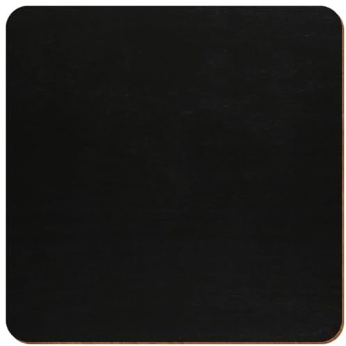 Lot de 100 carrés en bois noir laqué des deux côtés - 3 à 50 cm - En contreplaqué de bouleau de 3 mm - Disponible individuellement ou en kit - Dimensions : 15 cm