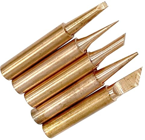 OPAX51 5 Puntas de Soldador Kit de Repuesto Herramienta de Soldadura de Cobre para Estaciones de Soldadura y Soldador de Puntas Intercambiables 51CH050_