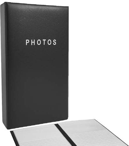 Photo Flip Album Black – Traditional 6x4 Photograph Album with 40 Pockets Holds 80 Photos – Classic Photo Storage Book for Memories, Weddings, Birthdays & Gifts – Multipack Options Available (1)