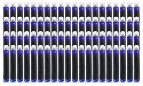 80 cartucce d'inchiostro universali da 3,4 mm, blu reale, inchiostro ricaricabile per penne stilografiche standard, scrittura fluida e uniforme, ideale per l'uso quotidiano frequente