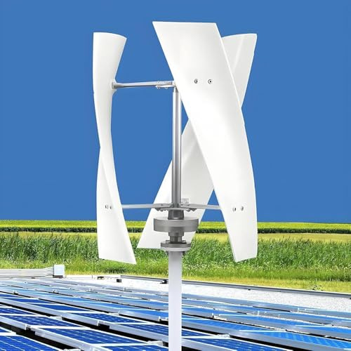 Drmoxin Kit Turbina Eolica da 10000w/12000w - Generatore Eolico Verticale a 3 Pale a Bassa velocità con Regolatore per Soluzioni Domestiche per Energie Rinnovabili 10000W-48V