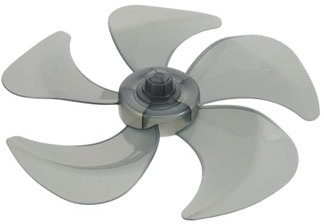 GARVALON Pales de Ventilateur sur Pied 355 CM à 5 Pales Gris avec Cache-Écrou en Plastique Pièces de Rechange Étanches pour Hélices de Ventilateur Intérieur Remplacement Rapide et