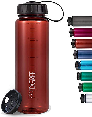 720°DGREE Trinkflasche “simplBottle“ - 500ml, 1l, 1,5l - Deine Auslaufsichere Wasserflasche - Die perfekte Sportflasche für Sport, Gym, Fitness, Fahrrad, Kinder, Schule & Büro - BPA-Frei