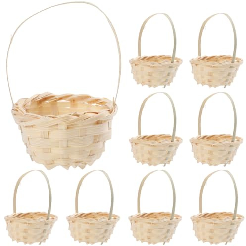 Doitool Mini Cesto Intrecciato a Mano in Vimini 3.94X2.76X2.36 Pollici Cestino Vimini Piccolo Per Decorazioni Casa Ornamenti Desktop E Fiori Naturali Set Da 20 Pezzi