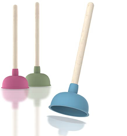 EISL Blau Bunter Pömpel, farbige Saugglocke für verstopfte Toilette, Abfluss, Waschbecken, Dusche, WC-Pümpel zur chemielosen Reinigung, Abflussreiniger bei Verstopfung, BZ001