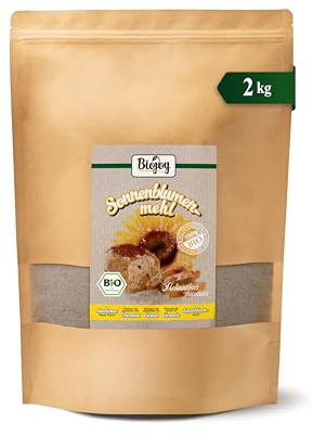 Biojoy EKO-Solrosfrömjöl, kontrollerat ekologiskt jordbruk | försiktigt malt (2 kg)