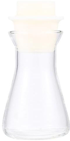 ULTECHNOVO Glaskolben Mit Korken 50 Ml Labor-Glaswaren Für Chemieunterricht Und Experimente Umweltfreundliches Material Klare Skala Für Präzise Messung