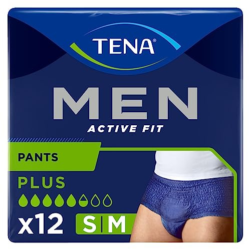 Tena - Tena Herren Active Fit (Größe S/M) Plus Pants - 12 Stück