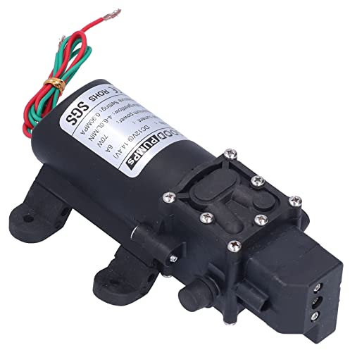 Tomotato Pompe à Membrane, DC 12V 70W Pulvérisation Haute Pression, Pompe d'Eau Auto-Amorçante pour L'irrigation de Jardin, Camping-car, Bateau, Lavage de Voiture