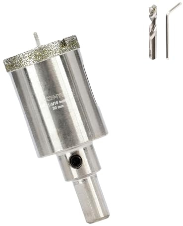 1-3/16 Inch 30mm Tile Hole Cutter Drill Bit Diamond Metal Hole Saw with Center Pilot Drill – Diamond-Coated for Marble, Granite, Ceramics, Porcelain Tiles, Glass