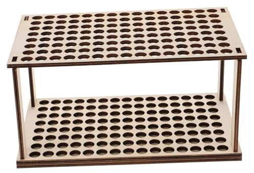 NUOBESTY Wooden Pen Holder Paint Brush Case Organizer Multi Desktop Storage Rack for Paintbrushes Pencils Art Supplies Craft Tabletop Use