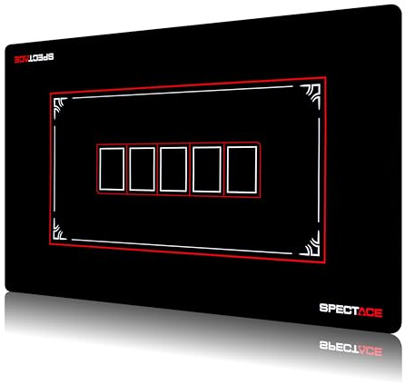 SPECTACE Pokermatte 100 x 60 cm, Ideal für Poker, Pokertisch, Pokerkarten und Pokerchips - Professionelle Spielmatte für Poker Set, Casino und Gesellschaftsspiele