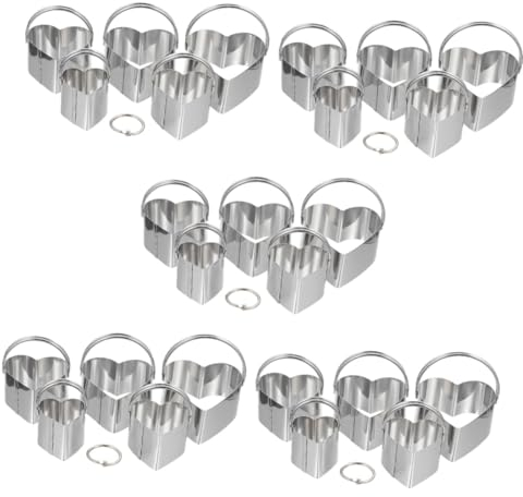 PRETYZOOM 5 Set Di Per Biscotti in Acciaio Inossidabile Resistenti Per Una Cottura Creativa Facili Da Usare E Da Sformare