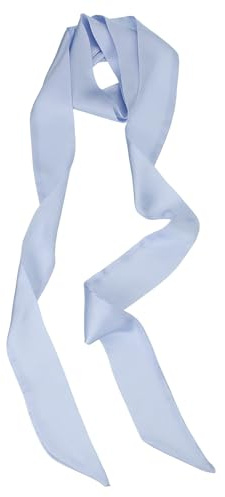 PATIKIL Sciarpa a Nastro Elegante, Sciarpa Sottile Tinta Unita, Fazzoletto da Collo Lungo Pura Seta, Cintura, Fascia Capelli, Fascia Capelli, Cravatta a Nastro per Donna, Blu Chiaro
