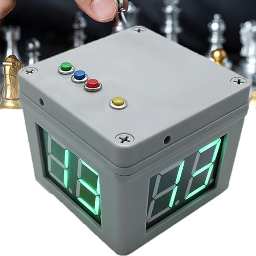 Temporizador De Cubo con Reloj De Carreras, con Pantalla Led De 1,5 Pulgadas, 7 Colores, Cuenta Regresiva De 99 Segundos, Cronómetro De Cuenta Regresiva Digital De 4 Caras, Práctico Y Portátil