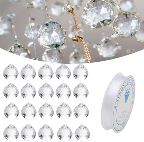 Sonnenfänger Kristall,20pc 20mm Kristalle zum Aufhängen,Suncatcher,