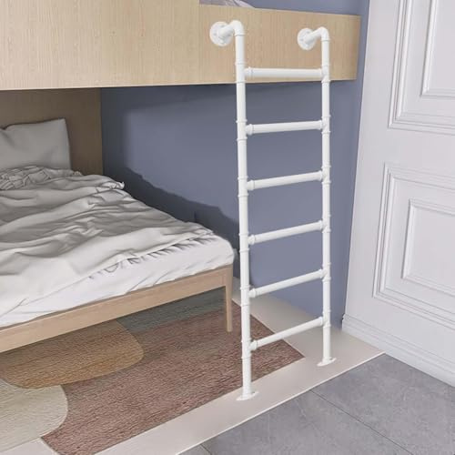 Personalizza ciò di cui hai bisogno, scaletta bianca personalizzabile per letto a castello, in ferro battuto, soppalco, emergenza, antincendio, scaletta per arrampicata (110 cm)