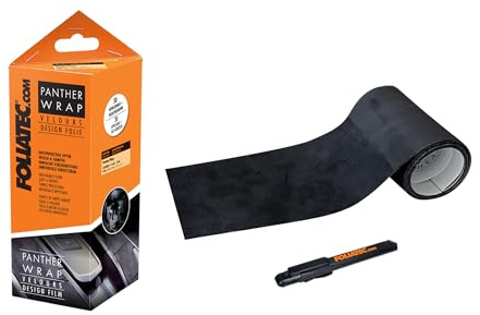 Foliatec Cockpit Designfolie Panther Wrap (Alcantara-Optik) - Schwarz - 15x140cm
