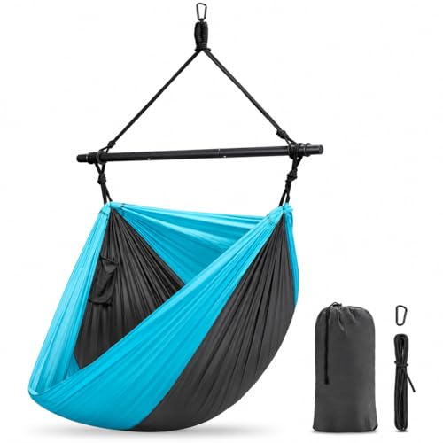 Hängesessel für drinnen & draußen – Ultraleicht, tragbar, 225 kg belastbar, 135° neigbar, inkl. Tragetasche – ideal für Camping, Garten, Balkon, Wohnzimmer & Reisen