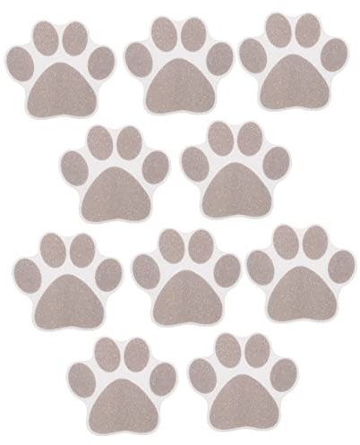 Healifty 10pcs Slip Decorative Footprints Paw Stickers for Bathroom Floor Non-slip Bath Tub Decals and Dog Paw Stickers for Kitchen Floor