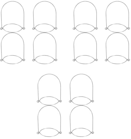 ABOOFAN 12 Piezas Mango de tarro de albañil mango de alambre de metal manipulación de alambre para frascos para frasco de enlatado gancho de tarro Acero inoxidable Plata