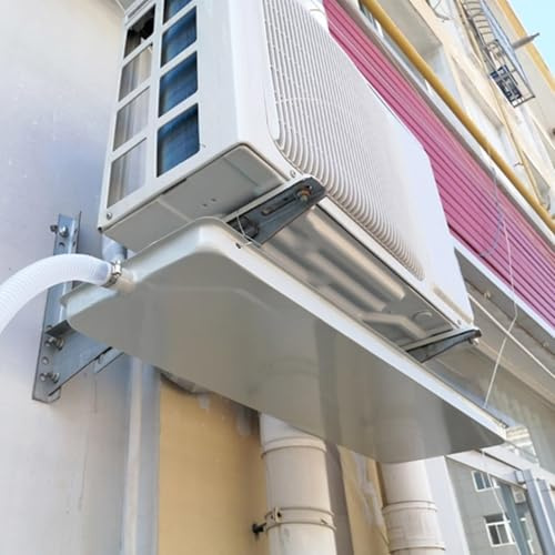 Intérieur/Extérieur Bac Condensat Clim Bac D'égouttement De Climatiseur Pour Climatiseur,Bac De Récupération D'eau De Condensation Sans Fuite,Bac À Eau Universel En Métal Galvanisé(81x24cm(1-2p))