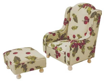 MagiDeal Miniatur-Puppenhausmöbel-Set, Puppensofa, Mini-Sofa, Sessel, Hocker, Mikro-Landschaftsdeko, Maßstab 1:12, Beige