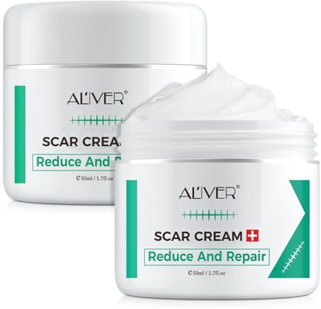 P-Beauty ärrkräm 2 x 50 ml – ärrängel och ärrsalva för ansikte och kropp från växtextrakt och närande oljor – ärrvård OP-ärr, akneärr, bristningar – ärr reducerande kräm