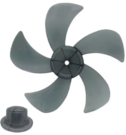 Genérico Pale di ricambio per ventilatore a piantana, pezzo di soffiatore elettrico ad aria, con coperchio dado e pale, ventilatore da parete, per tavolo, parete, camera da , casa, ufficio, patio
