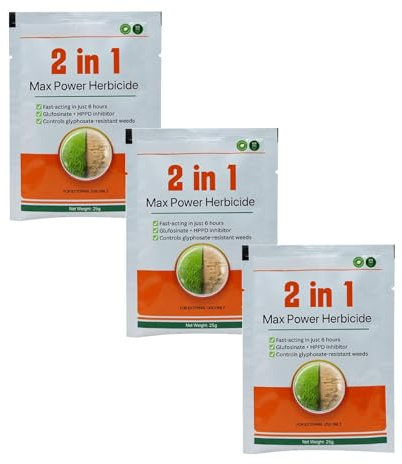 Herbicida para césped, este herbicida 2 en 1 altamente efectivo ofrece protección duradera, combate las malas hierbas difíciles de controlar en el césped y tiene baja toxicidad, 25G