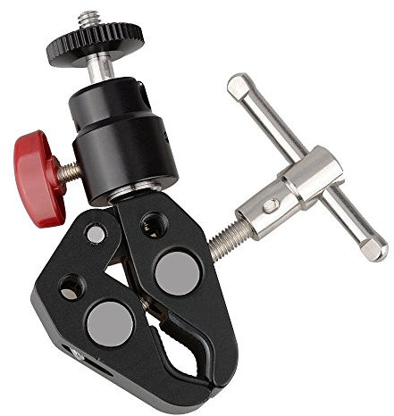 CAMVATE Super Abrazadera articulado Mini rótula de Bola con 1/4 -20 Rosca Agujero