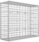 SONGMICS Gabion Basket, Metal Gabion Cage with 5 x 10 cm Mesh for Stones, Galvanised, Garden Decor Wall Partition, 100 x 80 x 30 cm, Silver GGB183
