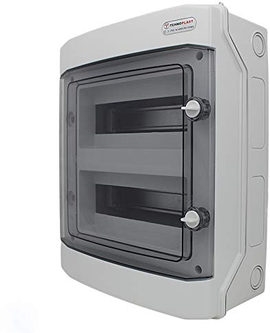 Sicherungskasten Aufputz IP65 Feuchtraum Gehäuse Verteiler Kleinverteiler 1-4 Reihen 4-48 Module