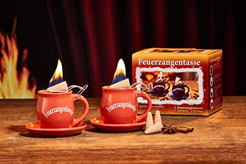 Feuerzangentasse 2er-Set, Terracotta - für Feuerzangenbowle