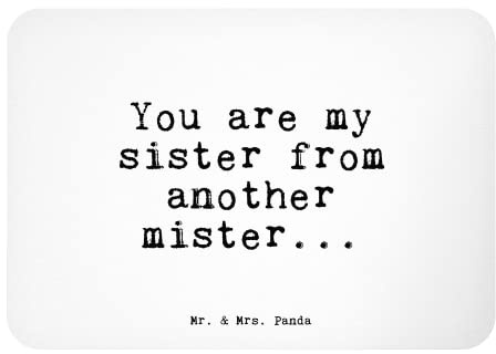 Mr. & Mrs. Panda Magnet You Are My Sister... - Geschenk, Schwester, Freundin, Spruch Sprüche Weisheiten Zitate Lustig Weisheit Worte, Geschenk