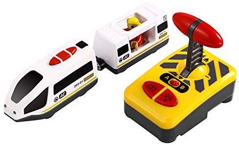 Electric Remote Control Train Educational Toy for Kids,Compatible with Wooden Train Track,No Battery