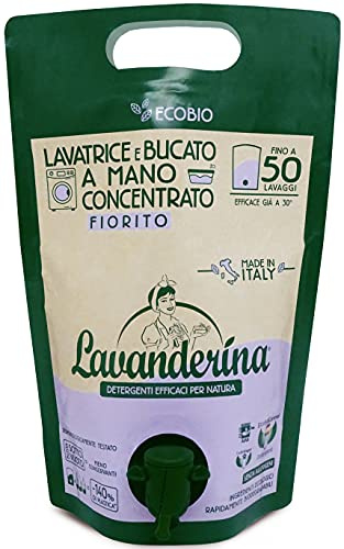 Lavanderina - Ricarica Detersivo Lavatrice Concentrato Fiorito 2000mL - 50 Lavaggi