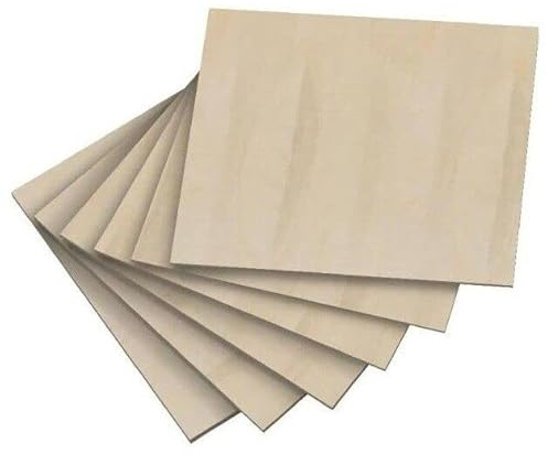 Generico 4 Pezzi Pannello Compensato Multistrato Pioppo mm 6 x 300 x 1200
